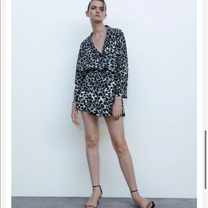 Zara animal print skort NWT